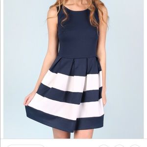 Altar’d State blue and white striped dress NWT